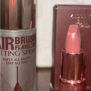 Charlotte Tillbury Airbrush Flawless Setting Spray travel + Lipstick - 90s Pink